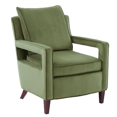NicBex Velvet Accent Chair,Upholstered Living Room Chairs with Open Arm Design and Solid Wood Legs,Modren Armchair,Club Chairs for Living Room