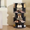 VEVOR 5 Tiers Rotating Shoe Rack Tower, 360°Spinning Shoe Display, Revolving Shoe Rack Storage Round Carousel, Lazy Susan Shoe Rack Organizer, Black - 2 of 4