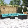 vidaXL Garden Lounge Set Black, Water Blue - 2 of 4