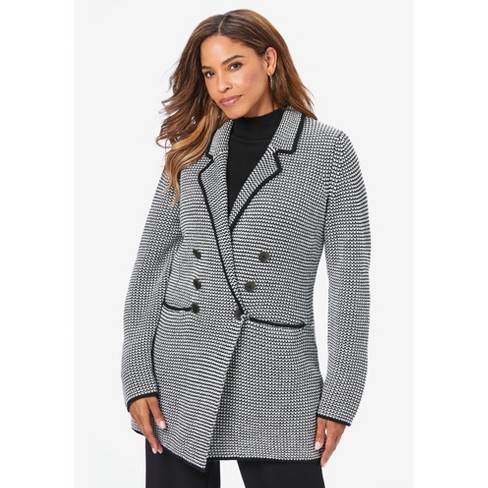 Plus size sweater on sale blazer