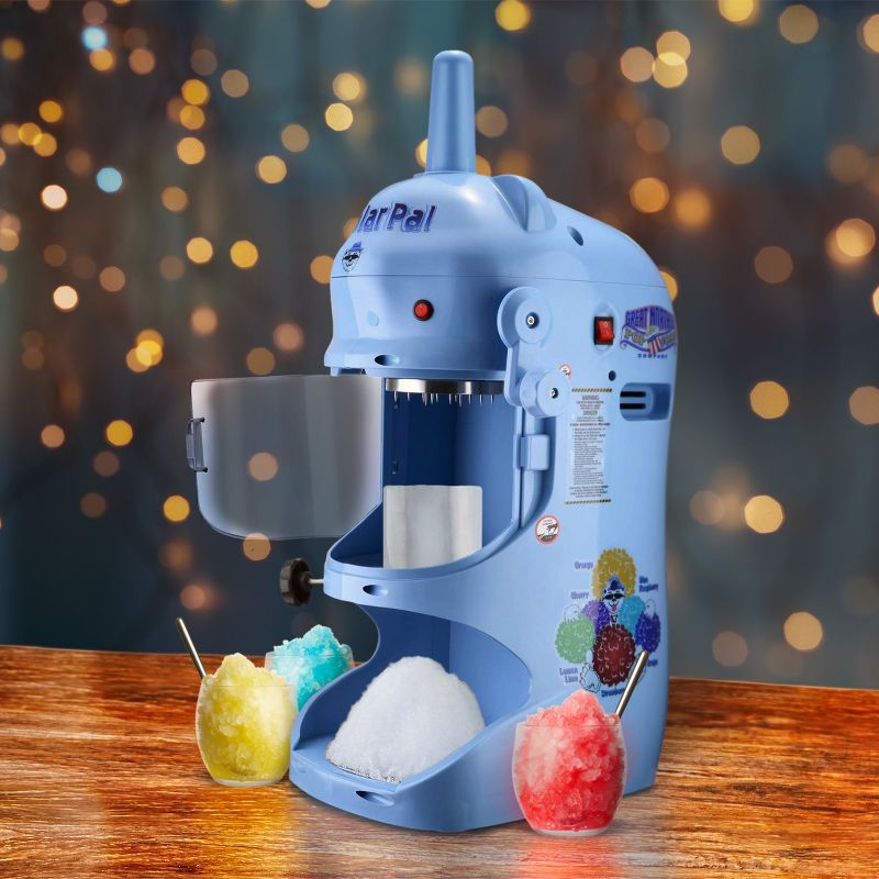 Great Northern Popcorn 3.5 lbs per minute Snow Cone Machine - 250W Ice Shaver Countertop Crushed Ice Maker - Blue, 4 of 12
