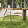Tangkula 4PCS Patio Barstools Outdoor Bar Height Chairs w/ Rattan Seat & Metal Backrest - 3 of 4
