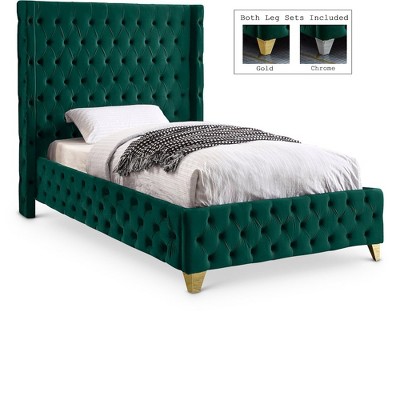Meridian Furniture,Savan Velvet Bed