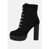 Yoko Fine Suede Quilted Ankle Boots Women - 4 of 4