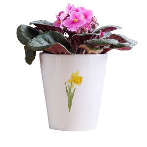 Personalization Mall Birth Month Flower Personalized Mini Flower Pot - 1 of 1