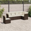 vidaXL Garden Sofa Set Brown - 2 of 4