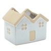 Porcelain house planter trio with 6.25 inch height for modern and farmhouse styling By Melros - 3 of 4
