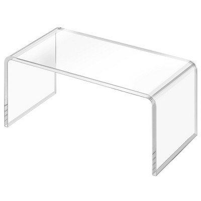 Clear Acrylic End Table with Rounded Edges | Perfect Waterfall End Tables for Living Room, Night Stands for Bedrooms - Elavain