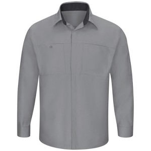 Red Kap Men's Long Sleeve Performance Plus Shop Shirt With Oilblok Technology - 1 of 4