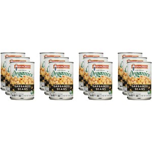 Hanover Organic Garbanzo Beans Low Sodium - Case of 12 - 15.5 OZ - 1 of 2