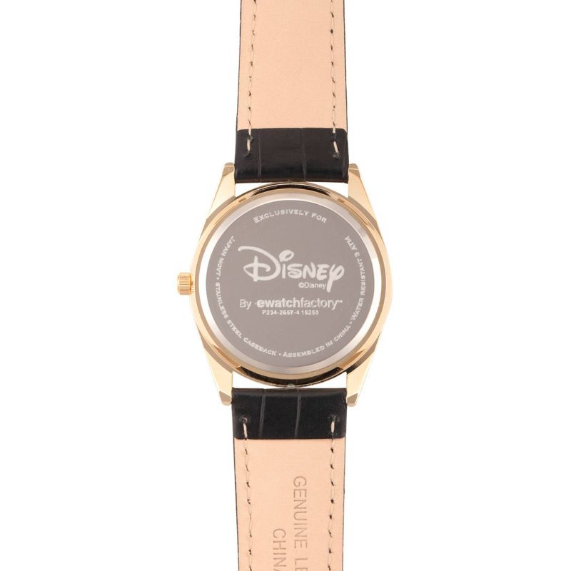 Men's Disney Mickey Mouse Gold Alloy Glitz Watch - Black, 4 of 6