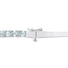 EVERLY JEWELRY | Sterling Silver 6.3 CT TGW Oval-Cut Aquamarine Bangle, 7.25 inch - 2 of 4