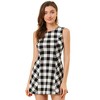 Allegra K Women's Summer Plaid Mini A-Line Sleeveless Fit and Flare Dress - 3 of 4