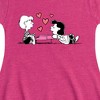 Girls' - Peanuts - Lucy And Schroeder Heart Thoughts Fit & Flair Cap Sleeve Dress - 2 of 4