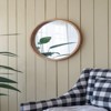 SEVOBAL Bathroom Vanity Mirrors Shatter Proof Round Wooden Wall Mirror Farmhouse Style Flexible Installation Durable Reliable, Brown, 27.6"*2"*27.6" - 3 of 4