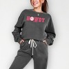 Simply Sage Market S.W.Smiley Howdy Smiley Face Lightweight Garment Dyed Sweatshirt - 2 of 4