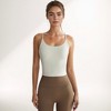 Anna-Kaci Active Women's Spaghetti Strap Activewear Tank with Built-In Bra and Seamless Longline Fit for Workout or Yoga - 2 of 4