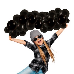 Treasures Gifted Pearlescent Black Balloons - 5 Inch Latex Balloons - 50 Pack - 1 of 1