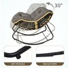 Lyngins Outdoor Rattan Nursery Rocking Chair,Upholstered Glider Rocking Chair with Steel Frame,Polyester Accent Chair for Bedroom,Living Room - 4 of 4