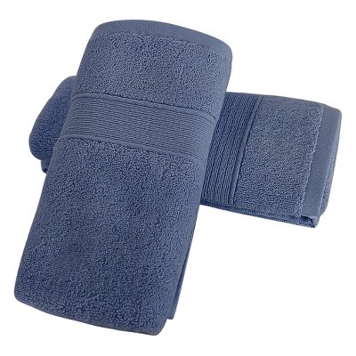 Piccocasa Hand Towels 100% Cotton Soft Towel Set Hotel Spa Quality Towels 2  Pcs Blue 13x29 : Target