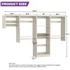 Aheaplus Walk-In Closet Organizer with 7 Hanging Rods, 119.4" Closet System with Shelves - 2 of 4