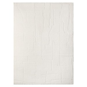 TOWN & COUNTRY EVERYDAY Rae Abstract Organic Soft Felt Everwash®, Machine Washable Area Rug with Non-Slip Backing, Abstract Rug, Ivory, 6'6"x9'2" - 1 of 4