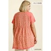 Women's Dalmatian Print High Low Plus Top - umgee - 3 of 3