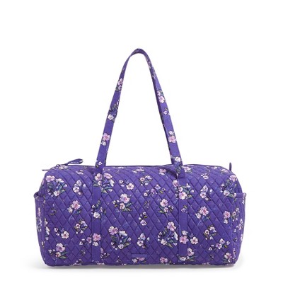 Image of Vera Bradley Women's Outlet Cotton Large Traveler Duffel Wild Roses