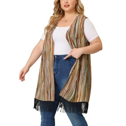 Fringe vest sales plus size