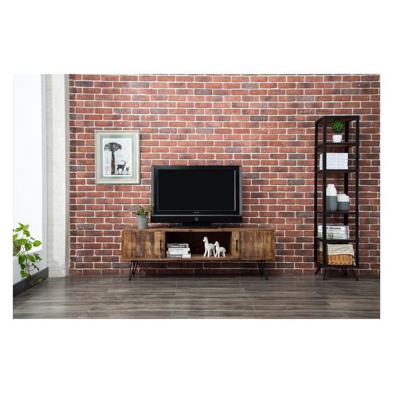 Middleton Foldable TV Stand for TVs up to 65&#34; Reclaimed Brown - Crawford &#38; Burke, 4 of 19