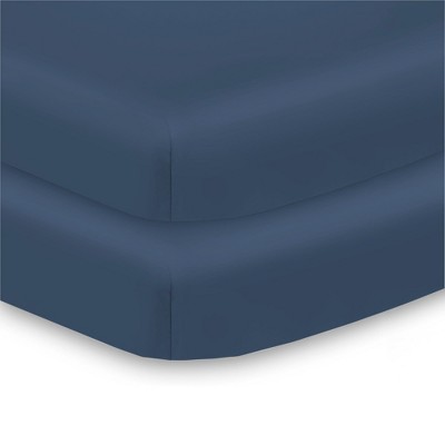 BreathableBaby All-in-One Fitted Sheet & Waterproof Cover for 38" x 24" Mini Crib Mattress (2-Pack)