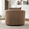 Sapphtopaz 360° Swivel Accent Chair with Pillow Boucle Upholstered Barrel Chair with Armrests Comfy Sofa Reading Chair for Living Room, Bedroom - 4 of 4