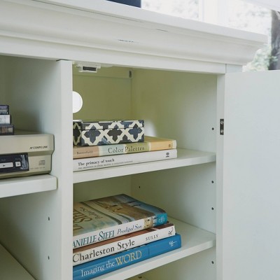 Dover 56" White Poplar Entertainment Center with Adjustable Shelves