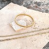 Adornia Tarnish Resistant 18k Gold Plated Cuff and Chain Bracelet Set - 3 of 4