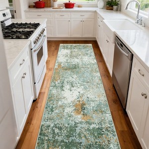 COZONY Modern Abstract Runner Rug, Washable Non-Skid Hallway Carpet, Soft Low-Pile Non Slip Indoor Runner for Kitchen, Laundry, Bedroom, Bathroom - 1 of 4