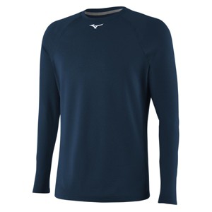 Mizuno Thermoression Ls Yth Youth - Boys Size Medium In Color Navy (5151) - 1 of 1