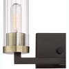 Minka Lavery Industrial Wall Light Sconce Aged Kingston Bronze Hardwired 15" 2-Light Fixture Ribbed Glass for Bedroom Bathroom - 3 of 3