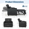 3-in-1 USB-Massage Convertible Sofa Bed, 110-180¡ã Recliner, Cup Holders, Side Pockets, 380 lbs, 4-Step Flip¡ªDorm & Guest Ready - 2 of 4