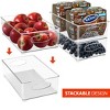 Sorbus Medium Stackable Clear Storage Bins with Handles- for Kitchen Pantry, Freezer & Fridge Organization - 3 of 4