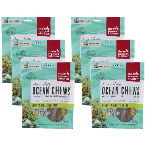 The Honest Kitchen Ocean Chews Hearty Wolffish Skins Chews Small Dog Treats Case Of 6 3.25 Oz Target