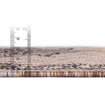 Beige Rectangular Stain-Resistant Outdoor Rug, 7' x 10'