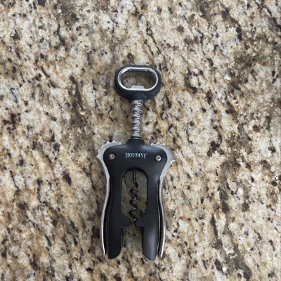 True Spiral Winged Corkscrew, Self Centering Worm, Bottle Opener, Rubber  Grip Arms, Silver Finish : Target