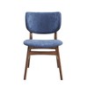 SKRAN Dining Chairs Set of 2, Modern Fabric and Wood Side Chair, with Upholstered Seat and Curved Backrest for Dining, Living Room - 4 of 4