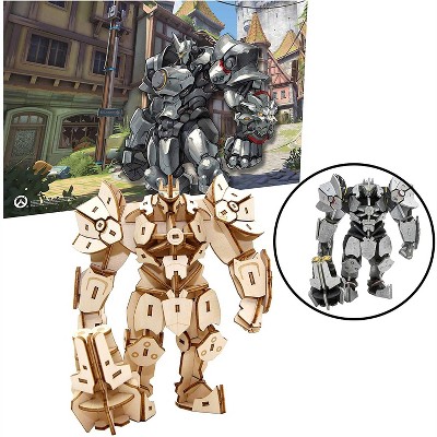 Incredibuilds Overwatch Reinhardt Poster & Wood Model Figure Kit