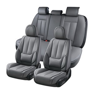 Coverado Car Seat Covers Stylish Waterproof Faux Leather - 1 of 4