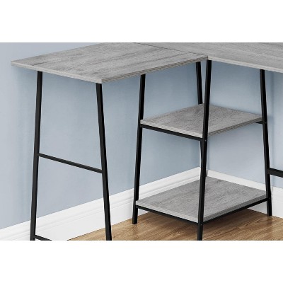 Transitional 48" Grey Laminate Corner Home Office Desk