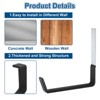 Unique Bargains Steel Utility Garage Garden Tools Storage Storage Hanging Hooks 2 Pcs Black - 3 of 4