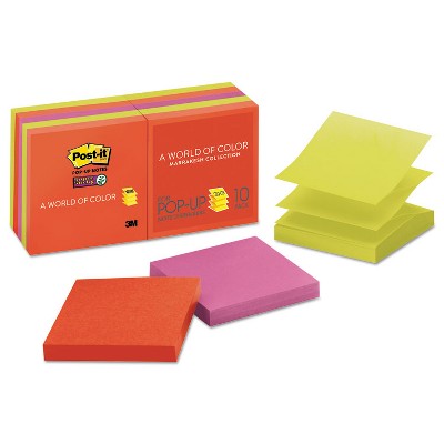 Post-it Pop-up 3 x 3 Note Refill Marrakesh 90-Sheet 10/Pack R33010SSAN