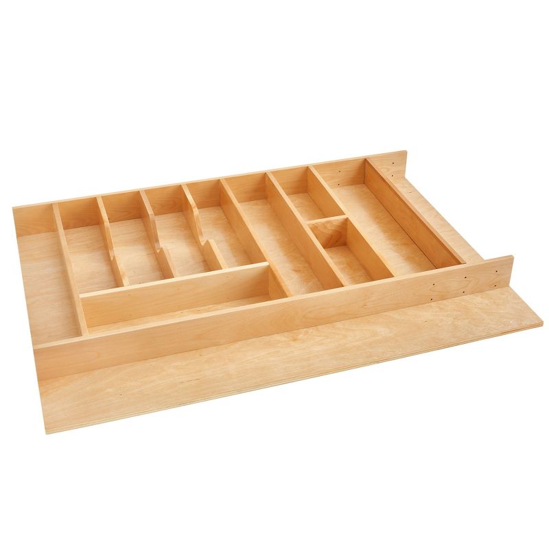Rev-A-Shelf Trimmable Wooden Kitchen Drawer Divider Utility Holder Cutlery Tray Organizer Insert, 1 of 8