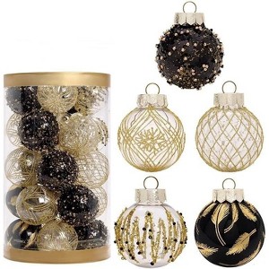 25 Pcs Christmas Ball Ornaments,2.36 Inch Clear Christmas Tree Decorations,Shatterproof Xmas Tree Halling Balls - 1 of 4